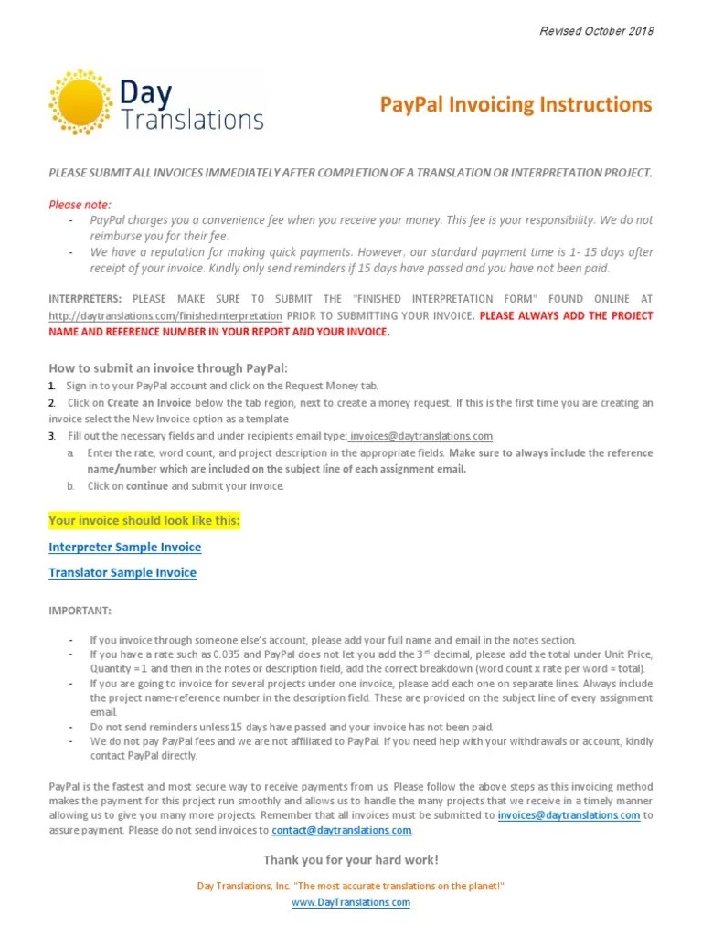 Freelancer Invoicing Instructions PDF | PDF | Invoice | Pay Pal