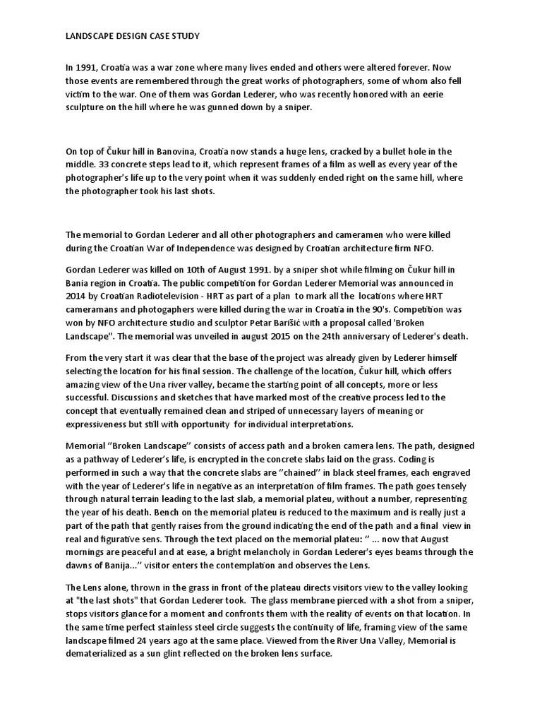 Landscape Case Study | PDF | Jawaharlal Nehru | Croatia