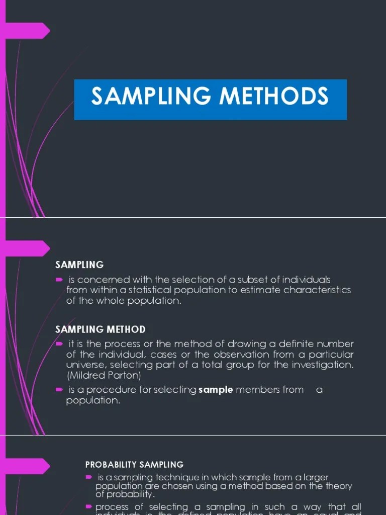 Sampling Methods PDF | Download Free PDF | Sampling (Statistics ...