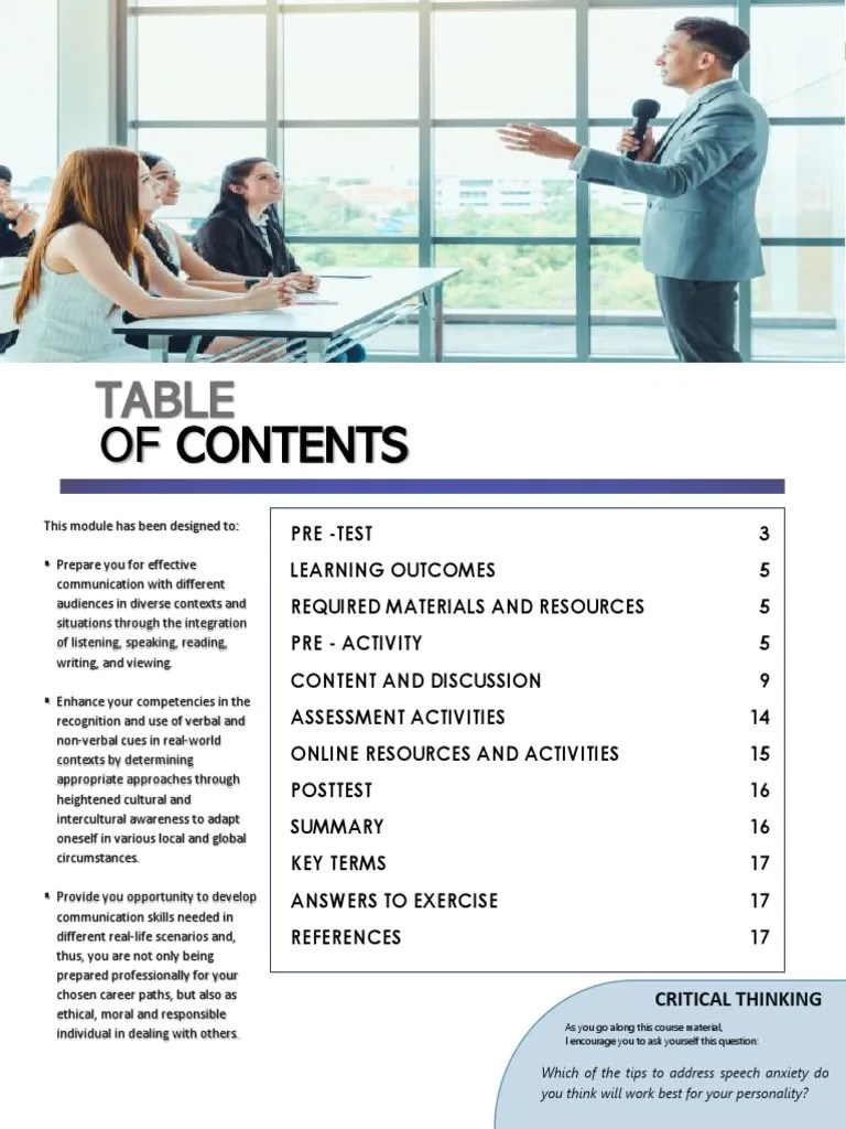 Advanced Communication - Public Speaking | PDF | Public Speaking | Nonverbal Communication