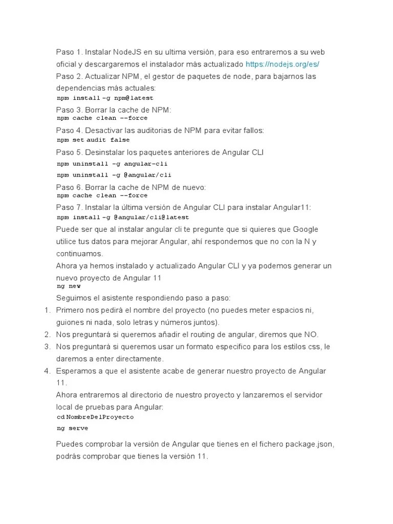 Guía Completa Para Actualizar A Angular 11, Instalar Angular CLI Y ...