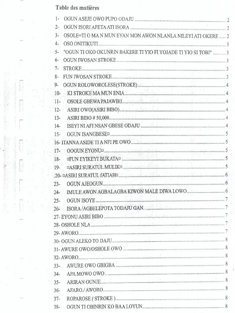 Awon Asiri Ibile Todaju | PDF