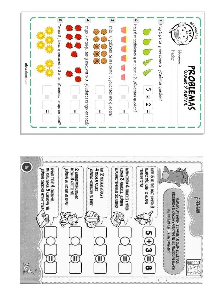 Problemas De Suma Y Resta | PDF