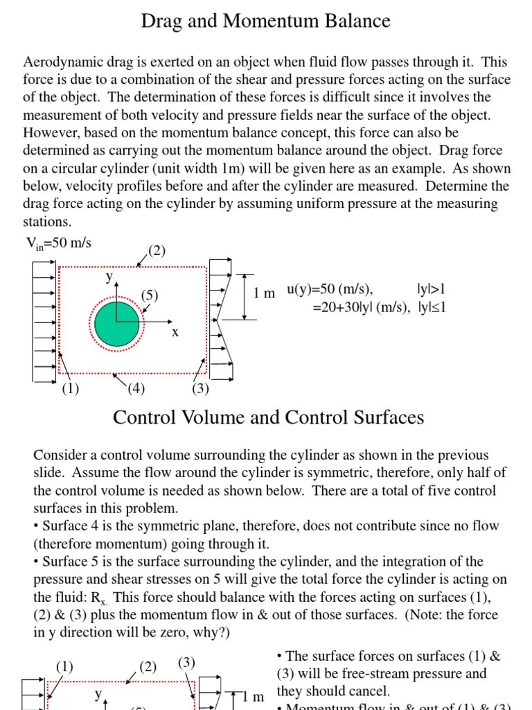 Drag Computation Over A Cylinder - Notes | PDF | Force | Drag (Physics)