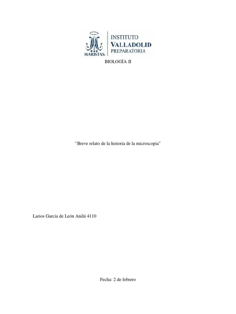 Breve Relato De Historia De La Microscopia. | PDF | Microscopio | Electrón