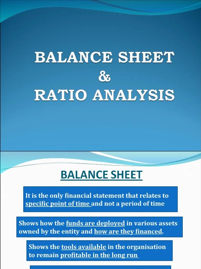 Balance Sheet - Ratio Analysis | PDF | Balance Sheet | Leverage (Finance)