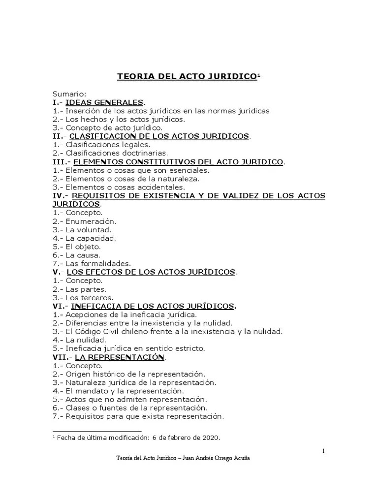 Teoría Del Acto Jurídico | PDF | Propiedad | Voluntad Y Testamento