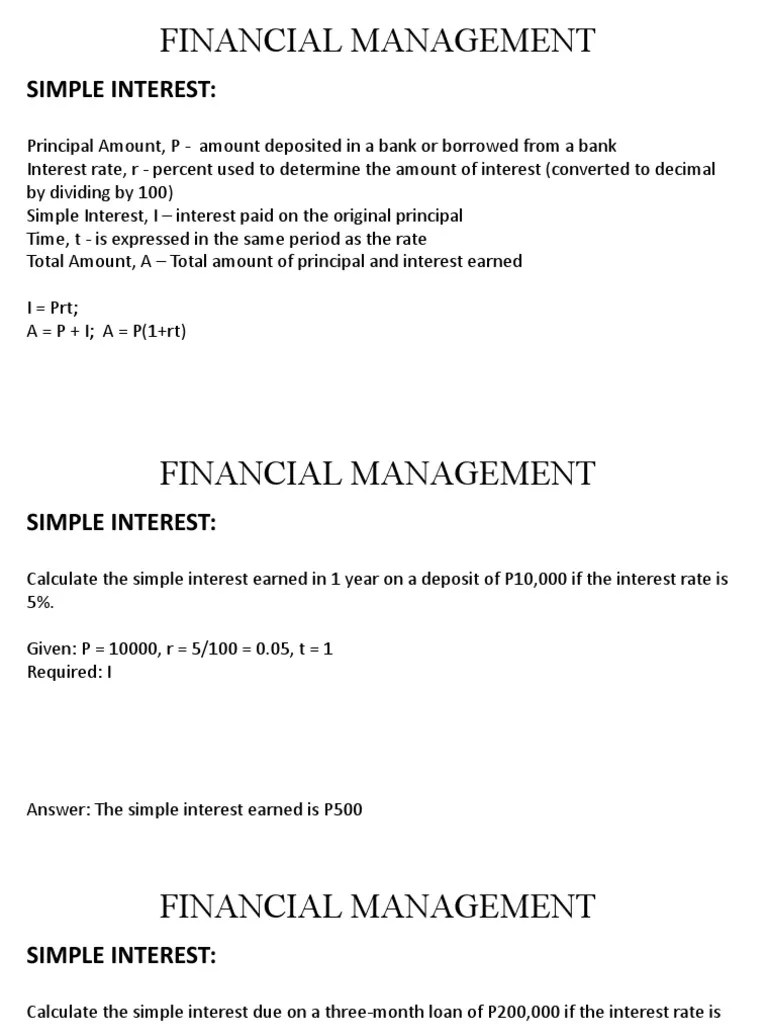 FM Simple | PDF | Interest | Interest Rates