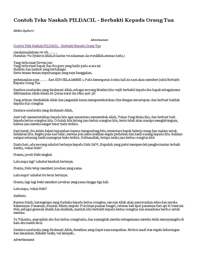 Berbakti Kepada Orangtua | PDF