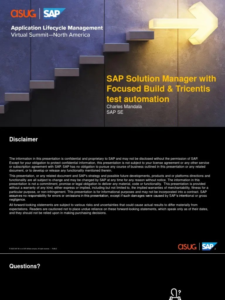 SAP Solution Manager With Focused Build Tricentis Test Automation | PDF ...