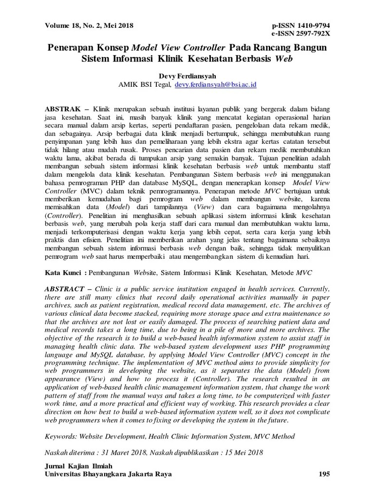 Penerapan Konsep Model View Controller P | PDF