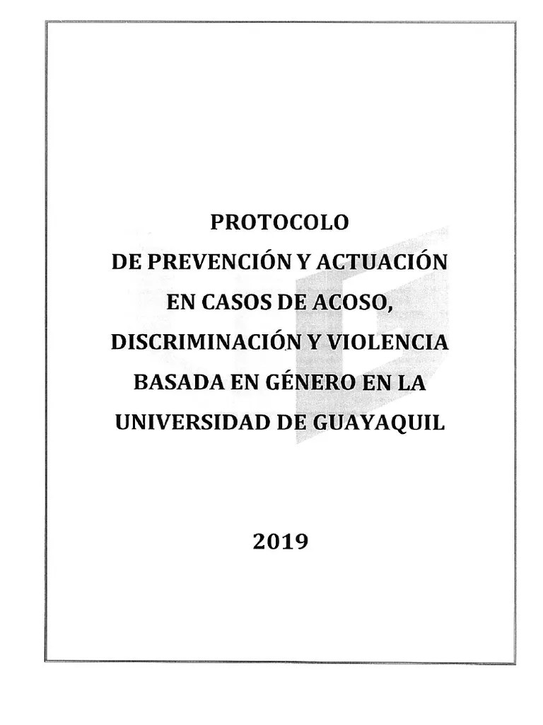 Protocolo De Prevencion Y Actuacion En Casos De Acoso, Discriminacion Y Violencia Basada En ...