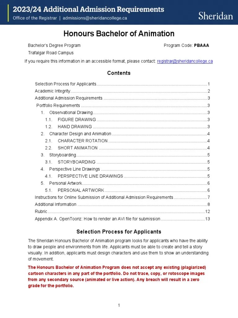 Bachelor of animation 23-24