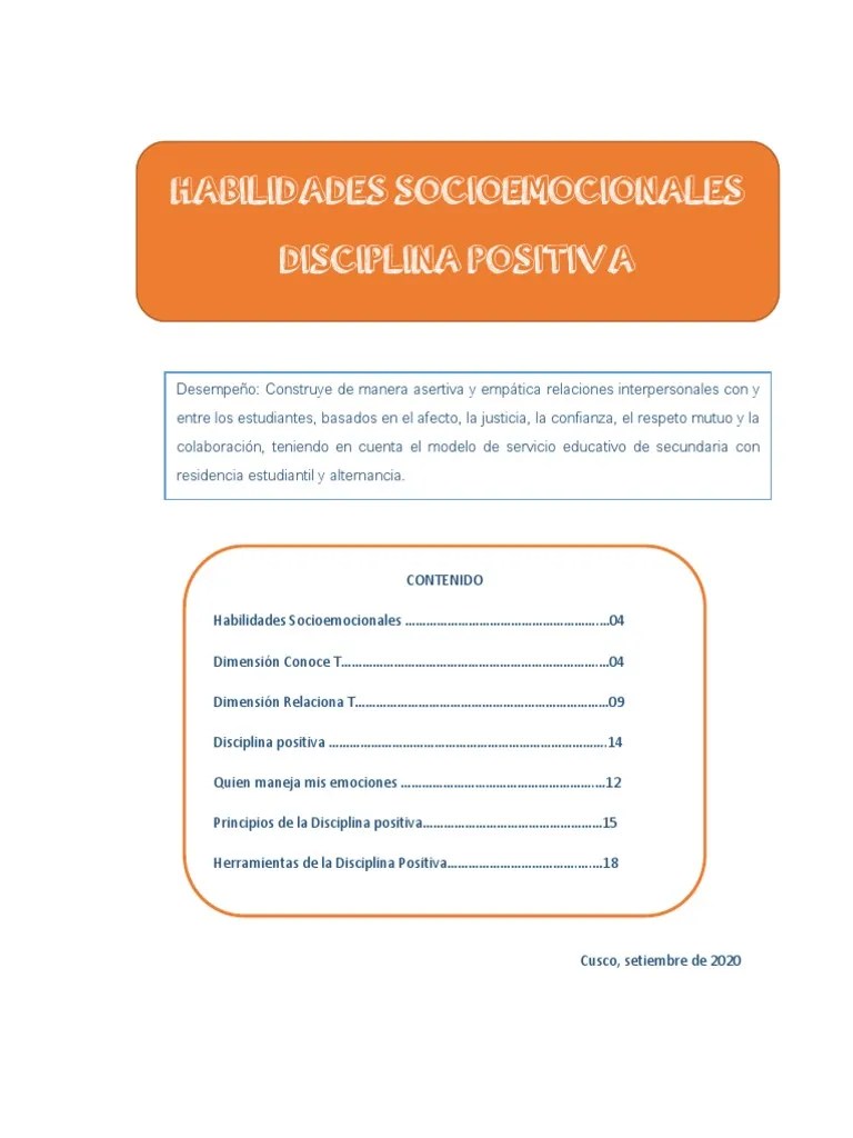Habilidades Socioemocionales | PDF | Las Emociones | Estrés (biología)