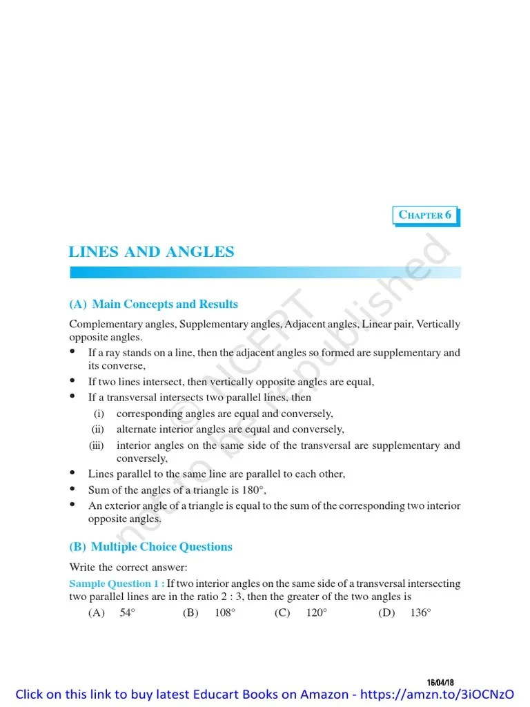 Lines And Angles | PDF | Triangle | Euclidean Plane Geometry