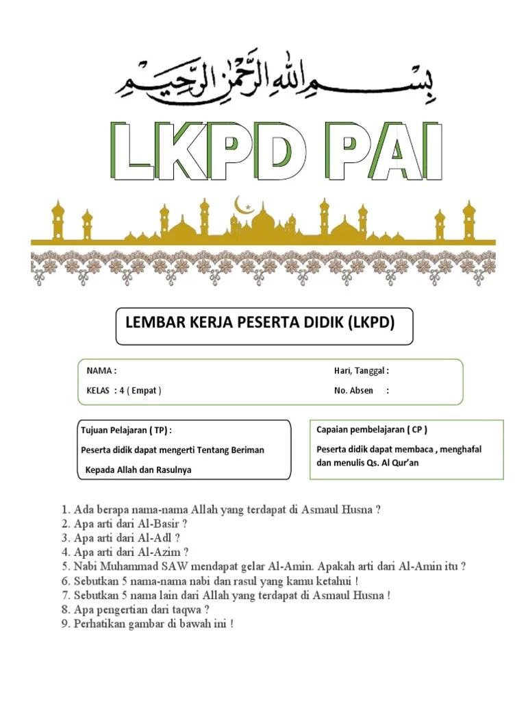 LKPD Beriman Kepada Allah Dan Rasul | PDF