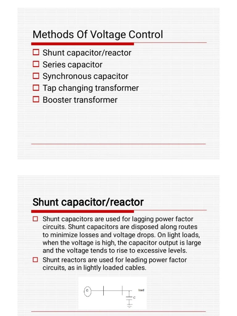 Voltage Control | PDF | Capacitor | Transformer