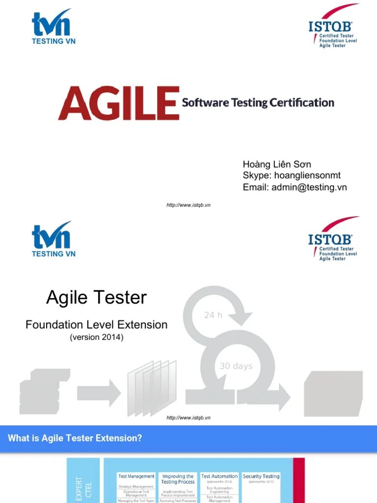 ISTQB Agile Tester Syllabus - Slides | PDF | Scrum (Software ...