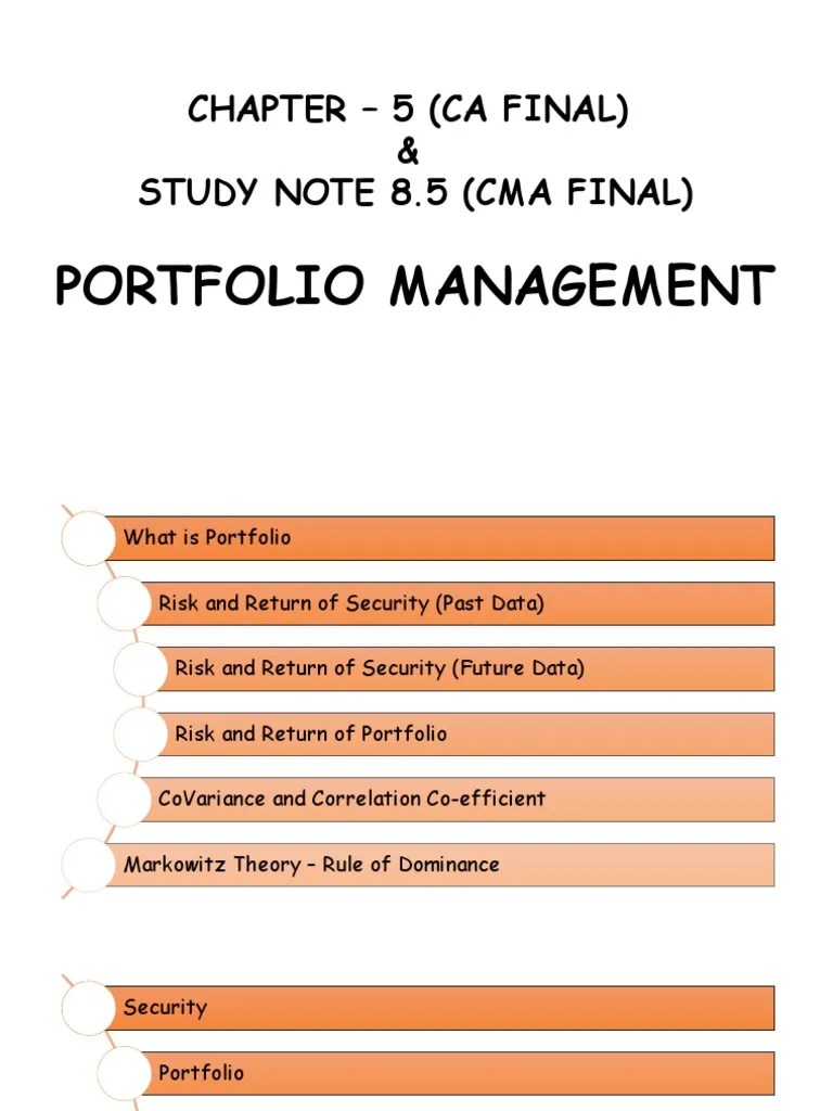 Portfolio MGMT - Marathon - With Formulae | PDF | Capital Asset Pricing ...