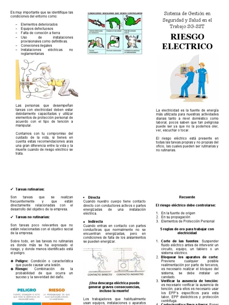 Folleto Riesgo Electrico | PDF