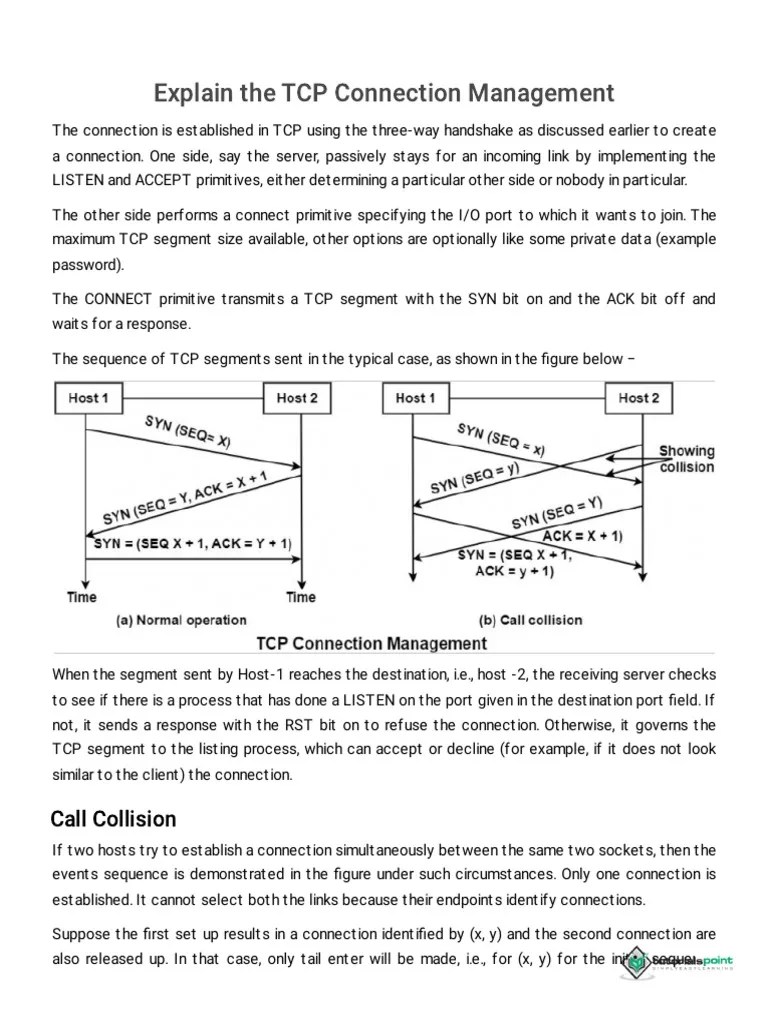 TCP Connection Management Guide | PDF | Science & Mathematics ...