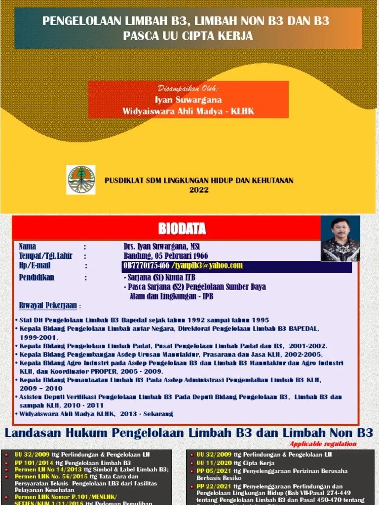 Materi Sesi 5 - Pengelolaan Limbah B3, Non B3 Dan B3 | PDF