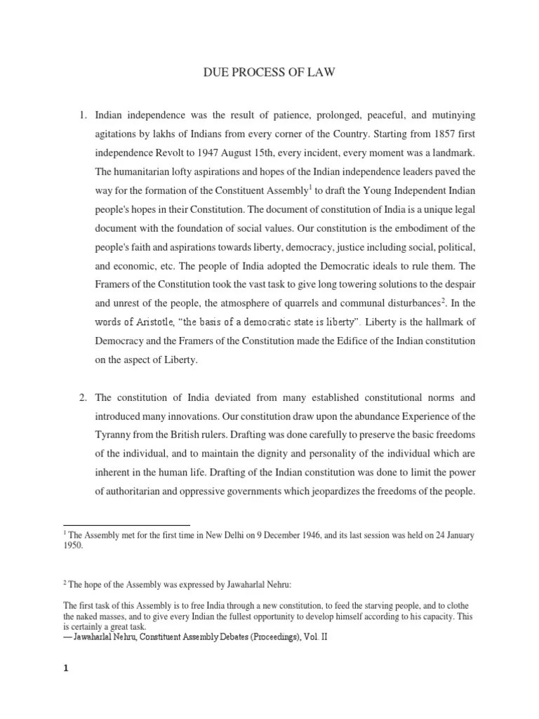 Due Process Of Law | PDF | Due Process Clause | Due Process
