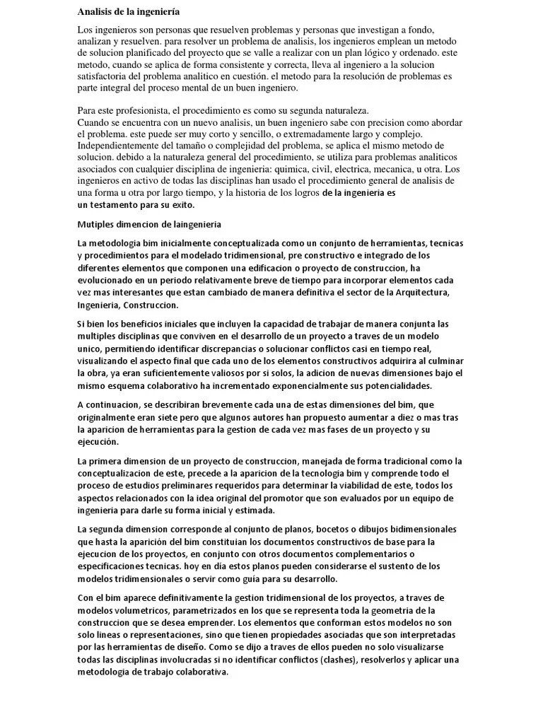 Analisis De La Ingeniería | PDF | Ingeniería | Medición