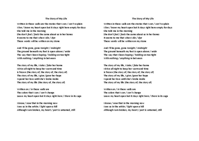 The Story Of My Life | PDF