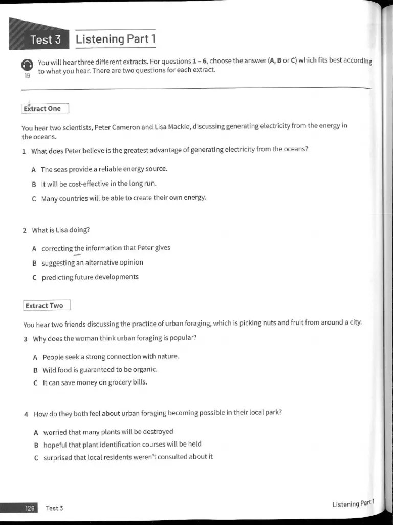 C1 Advanced Test November 19 LISTENING | PDF