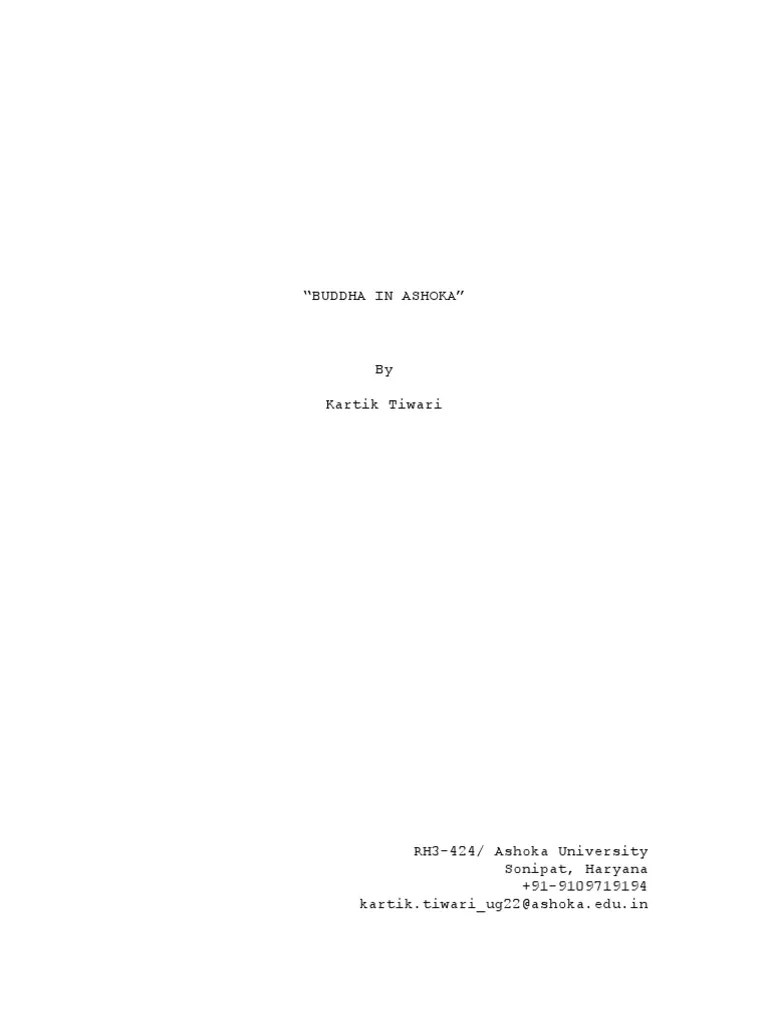 Buddha In Ashoka | PDF | Compassion | Gautama Buddha