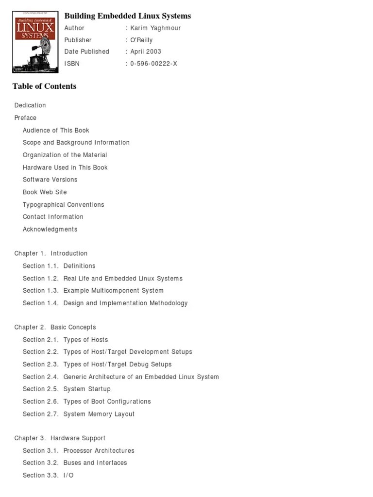 Building Embedded Linux Systems 2nd Edit | PDF | Linux Distribution ...