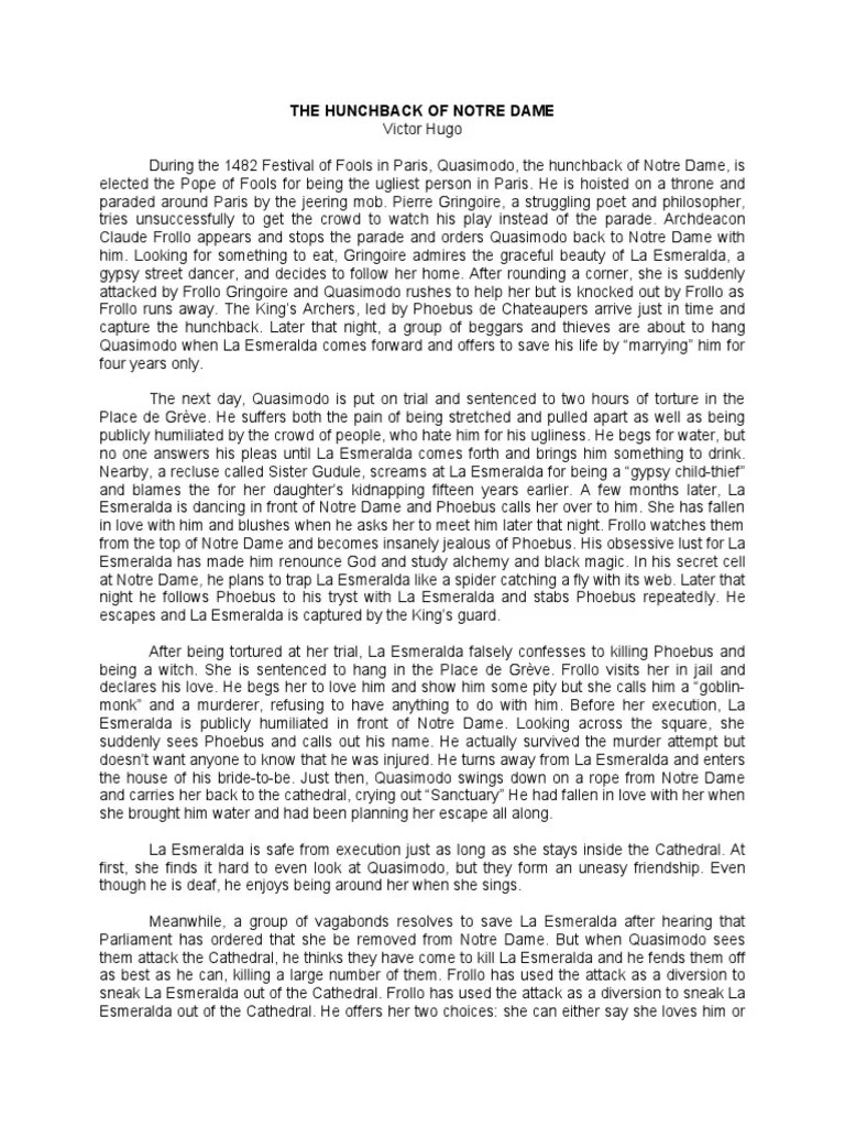 The Hunchback Of Notre Dame - Victor Hugo | PDF | Claude Frollo | Quasimodo