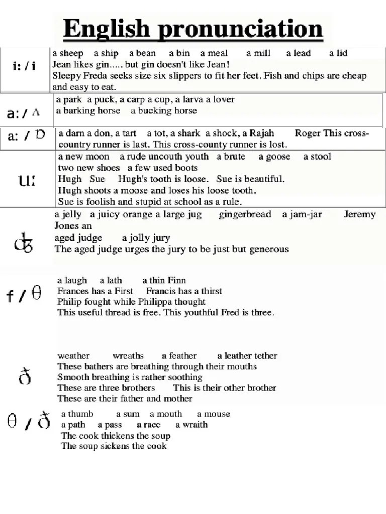 Pronunciation Test | PDF