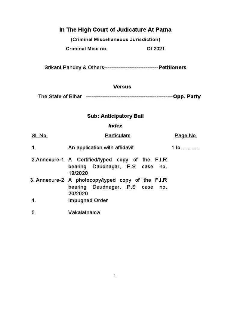 Srikant Pandey Affidavit And Bail | PDF | Bail | Criminal Justice