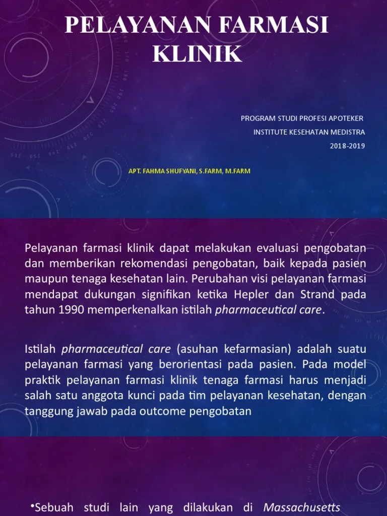 Part 3 Pelayanan Farmasi Klinik | PDF