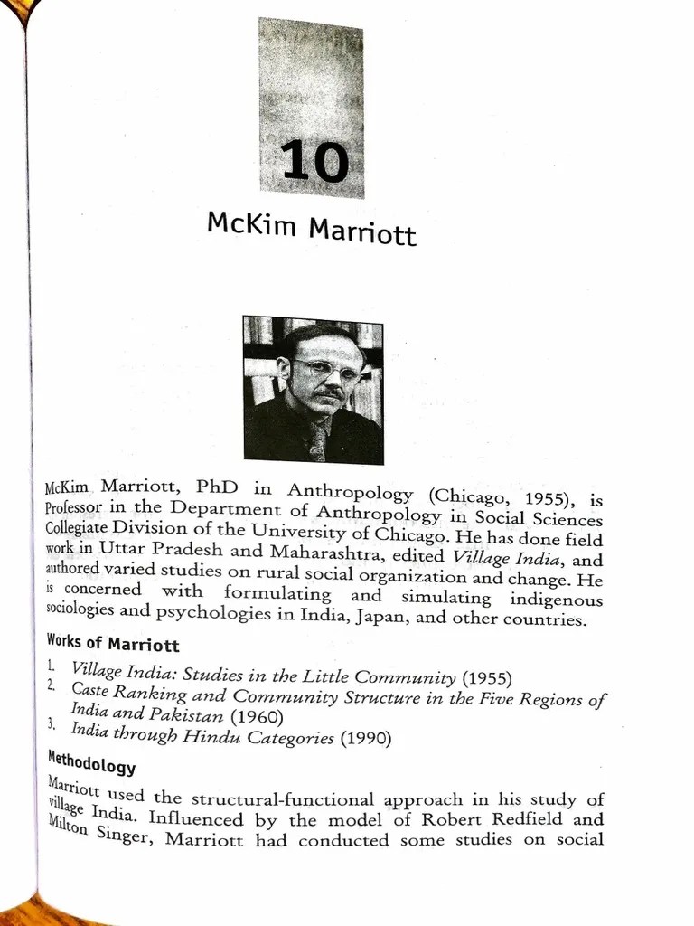 Mckim Marriott | PDF | Caste | Social Stratification