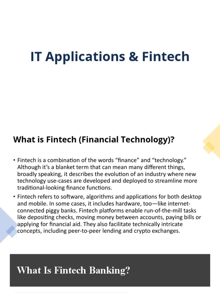 Fintech (Financial Technology) | PDF | Financial Technology | Finance & Money Management