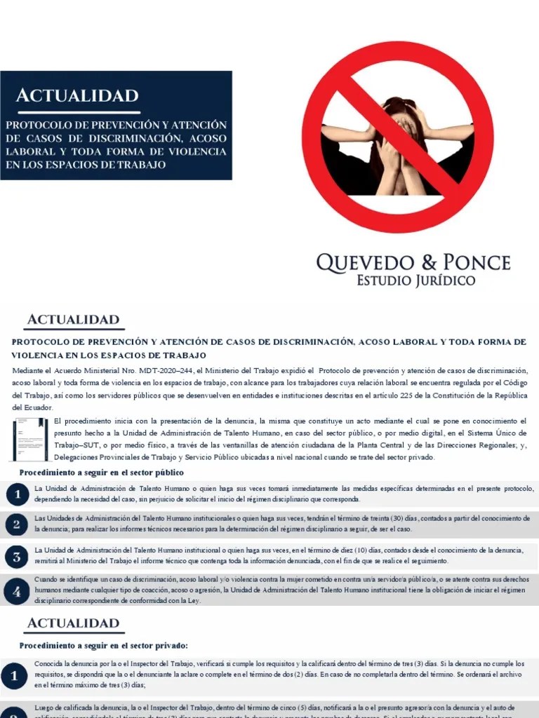 Protocolo De Prevención Y Atención De Casos De Discriminación Acoso Laboral Y Toda Forma De ...