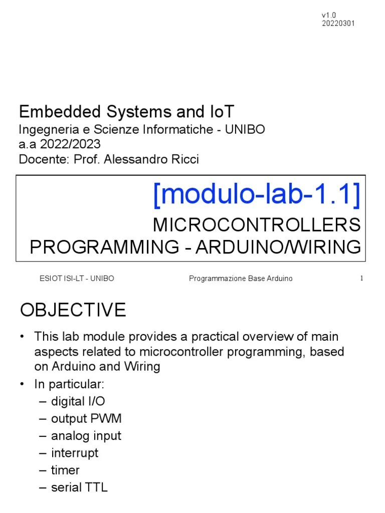 Module-Lab-1.1 - MCU Programming Basics With ArduinoWiring | PDF ...