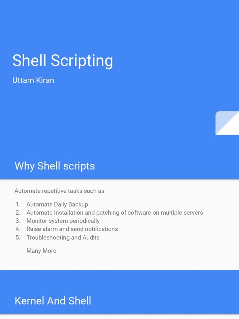 Shell Scripting | PDF | Shell (Computing) | Command Line Interface