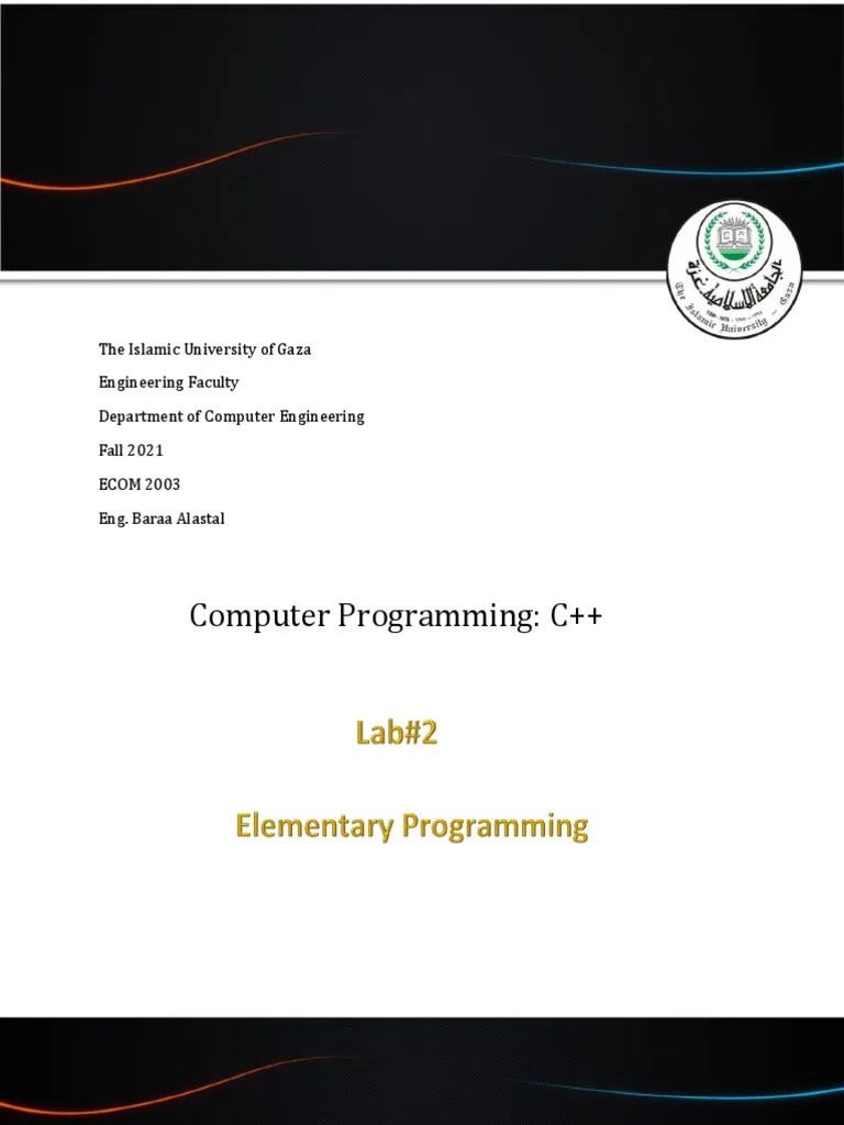 Lab 2 | PDF | Data Type | Variable (Computer Science)