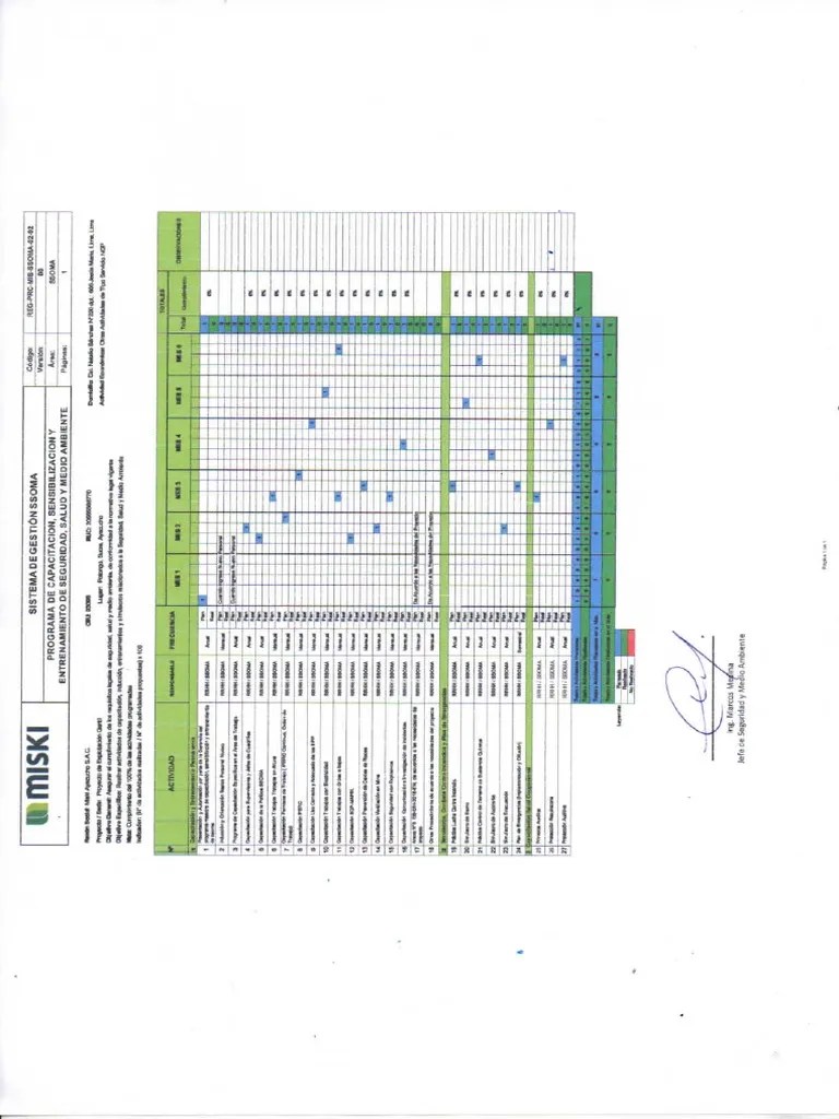 Cronograma Capacitacion | PDF