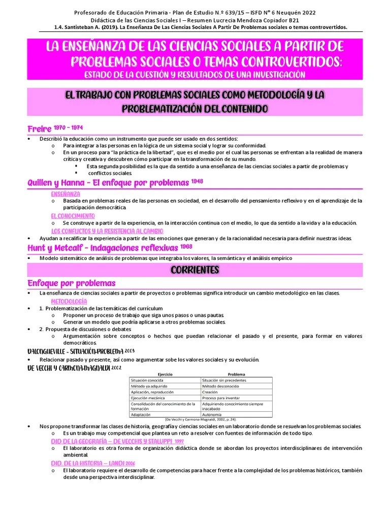 RESUMEN - 1.4. Santisteban A. (2019) - La Enseñanza De Las Ciencias ...