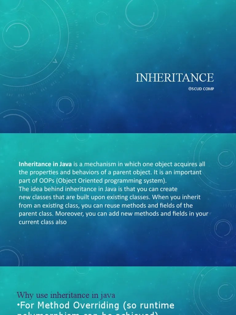 Inheritance | PDF | Inheritance (Object Oriented Programming) | Class ...