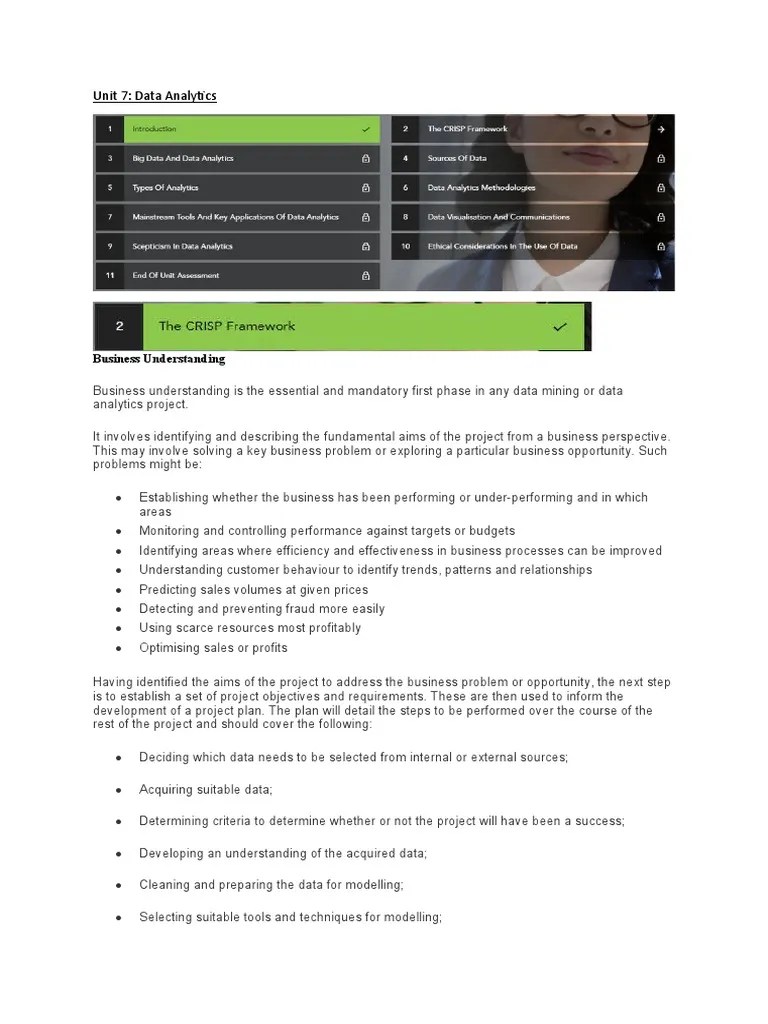 EPSM Unit 7 Data Analytics | PDF | Data Analysis | Regression Analysis