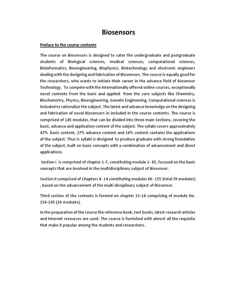 1-60 Lectures Handouts | PDF | Biosensor | Taste