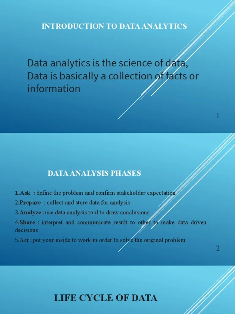 Introduction To Data Analytics | PDF | Data Analysis | Data
