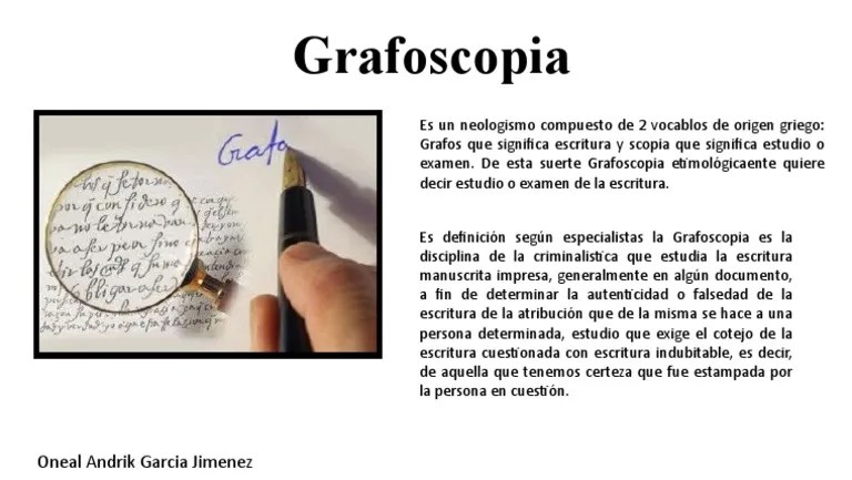 Grafoscopia 1 | PDF