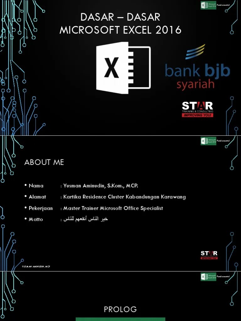 Excel 2016 Fundamental | PDF